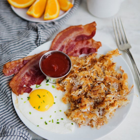 Crispy Hash Browns {Homemade} - Two Peas & Their Pod