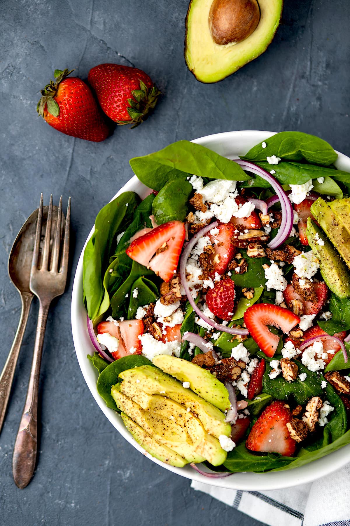 Strawberry Spinach Salad with Strawberry Dressing | Recipe Cart