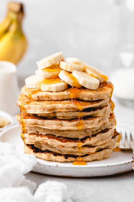 Banana Pancakes Recipe {Easy} - Two Peas & Their Pod