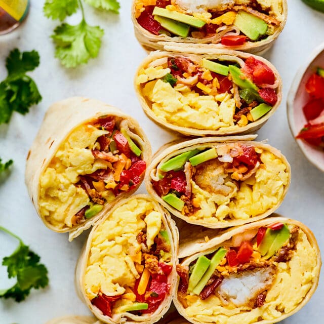 Chorizo Bacon Breakfast Burrito