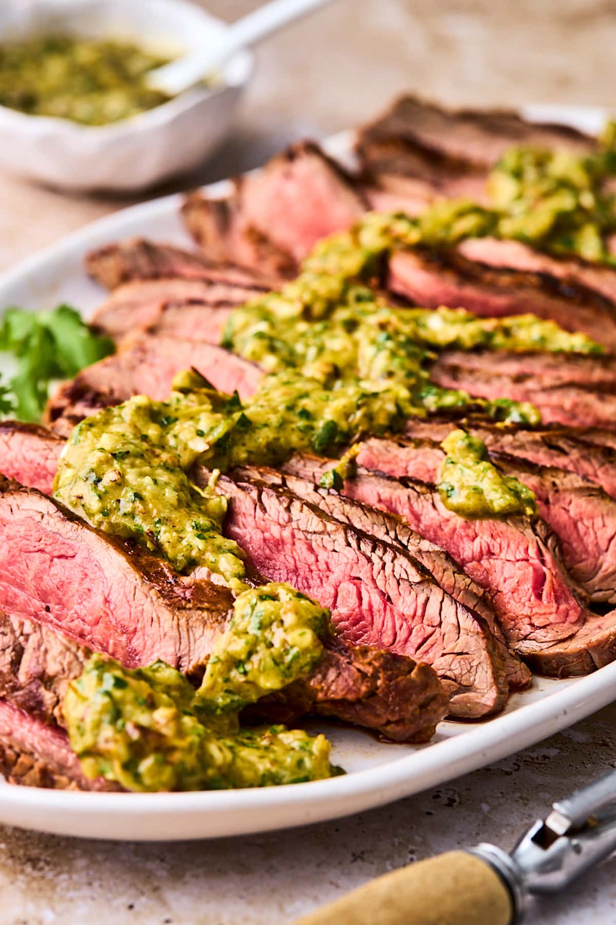 Flank Steak With Chimichurri Sauce - Two Peas & Their Pod