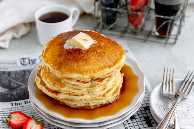 Best Buttermilk Pancakes {Light & Fluffy} - Two Peas & Their Pod