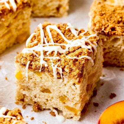 Peach Coffee Cake {Fresh Peaches!} - Two Peas & Their Pod