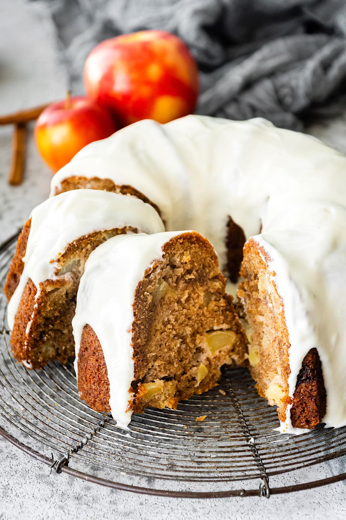 Apple Bundt Cake {Cream Cheese Frosting} - Two Peas & Their Pod