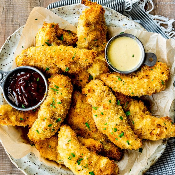 Baked Chicken Tenders {Crispy} - Two Peas & Their Pod