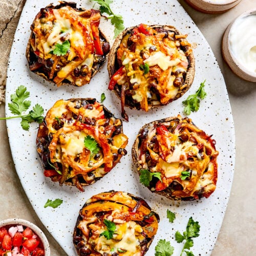 Fajita Stuffed Mushrooms - Two Peas & Their Pod