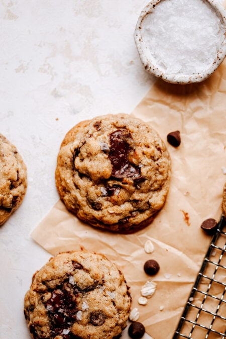 Brown Butter Oatmeal Chocolate Chip Cookies - Two Peas & Their Pod