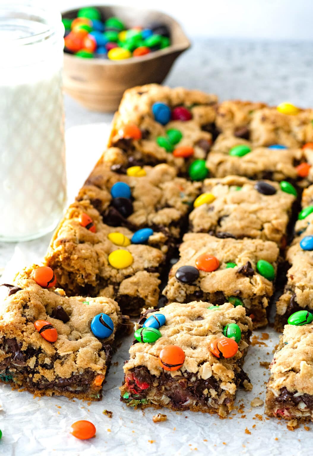 Monster Cookie Bars {Easy!} - Two Peas & Their Pod