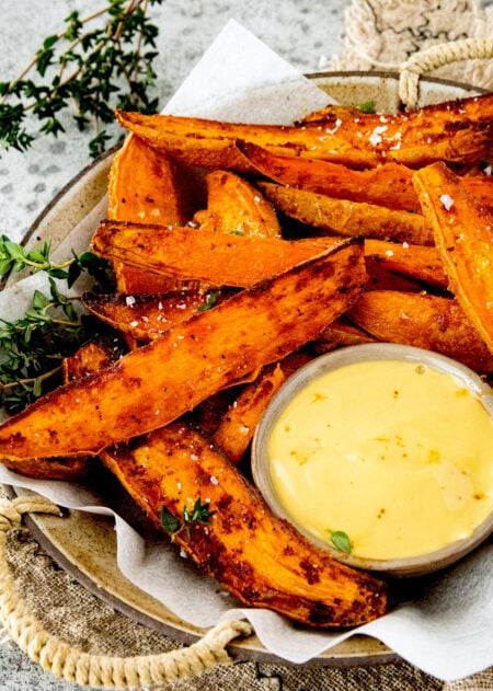 Roasted Sweet Potato Wedges - Two Peas & Their Pod