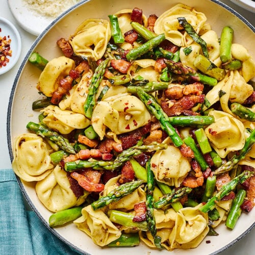 Brown Butter Bacon Tortellini - Two Peas & Their Pod