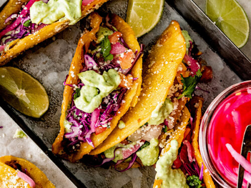 Black Bean, Rice & Vegetable Tacos - Together as Family