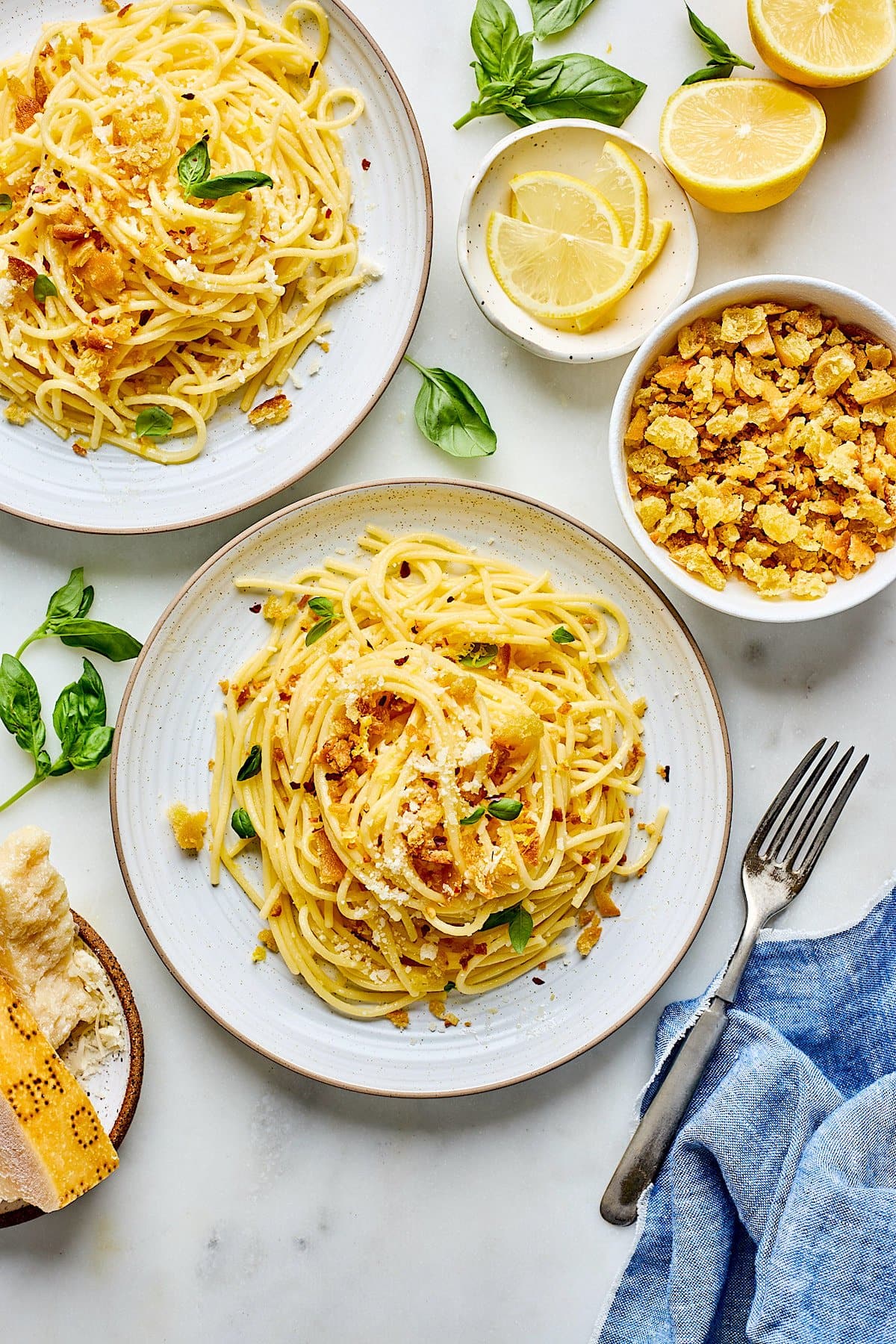 Mealime - Spaghetti al Limone (Lemon Pasta) with Basil & Garlic-Roasted  Veggies