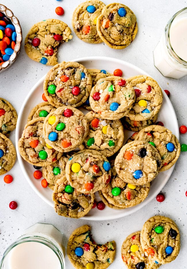Chewy M&M Cookies - Simply Home Cooked