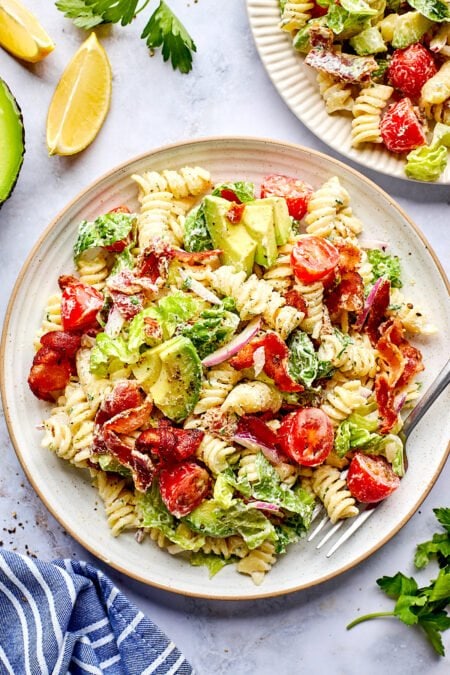 BLT Pasta Salad (Best Ever!) - Two Peas & Their Pod