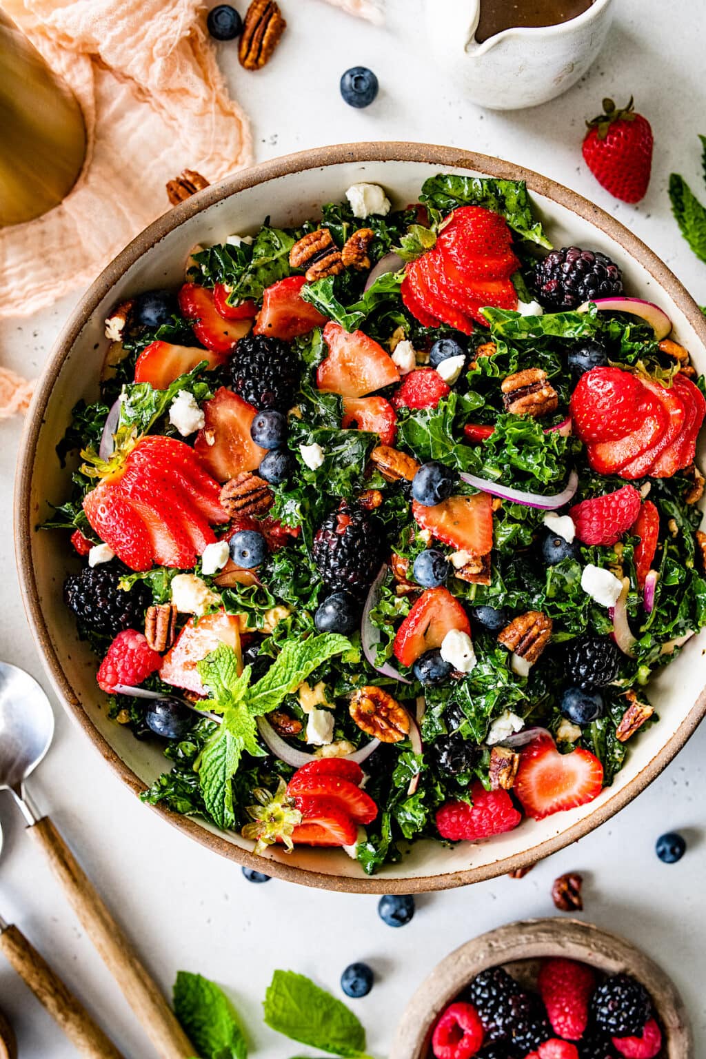 Berry Kale Salad - Two Peas & Their Pod