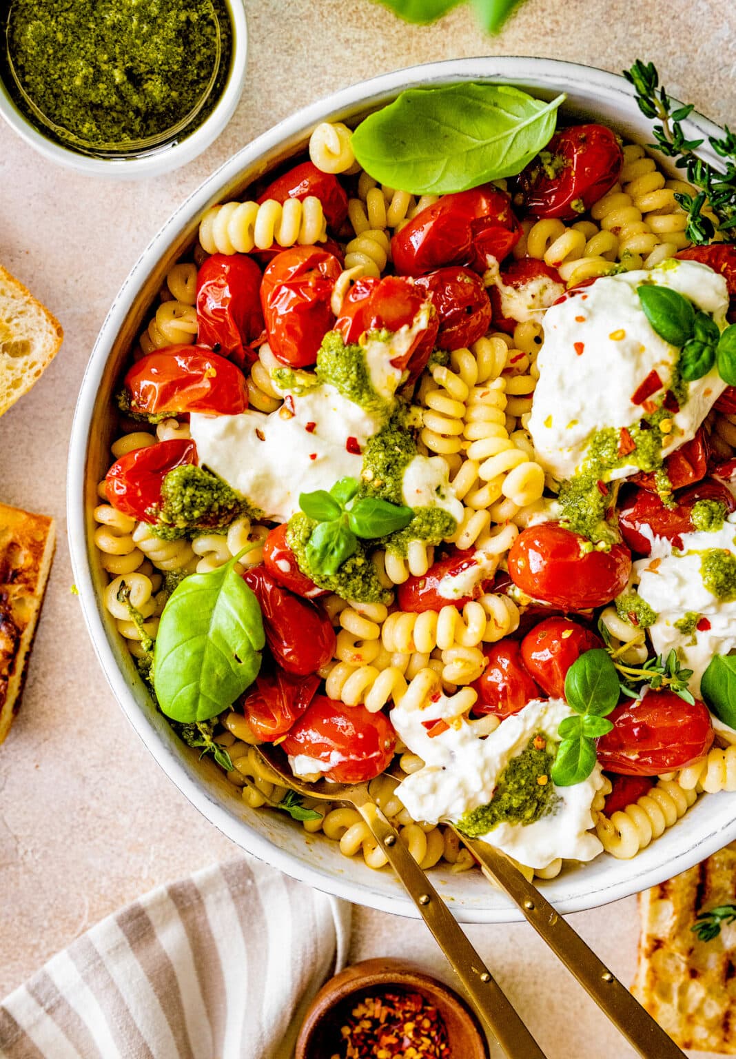 Roasted Tomatoes with Burrata - Two Peas & Their Pod