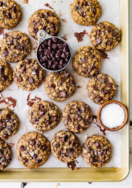 The 5 Best Cookie Sheets Of 2024 Two Peas Their Pod   Brown Butter Zucchini Oatmeal Chocolate Chip Cookies 22 450x642 