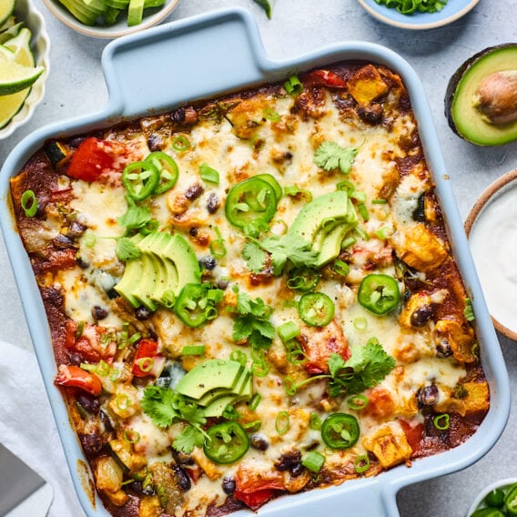 Stacked Vegetable Enchiladas - Two Peas & Their Pod