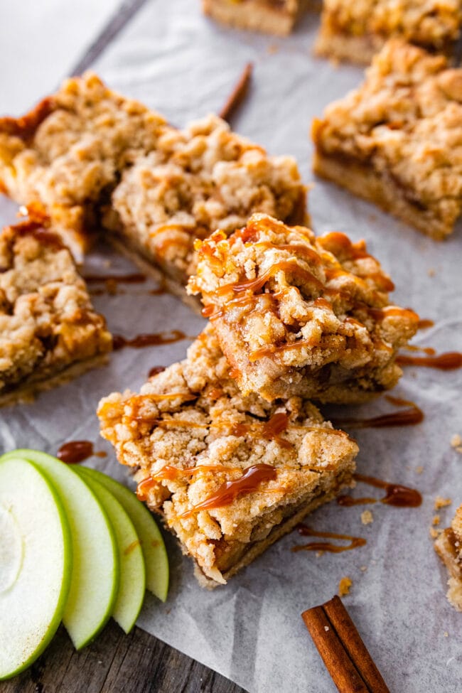 Salted Caramel Apple Crumb Bars | Two Peas & Their Pod