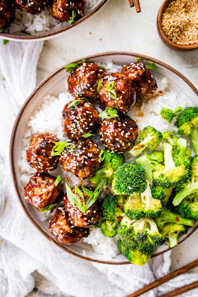 Teriyaki Chicken Meatballs - Two Peas & Their Pod