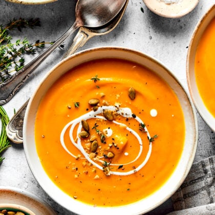 Easy Butternut Squash Soup {Healthy} - Two Peas & Their Pod