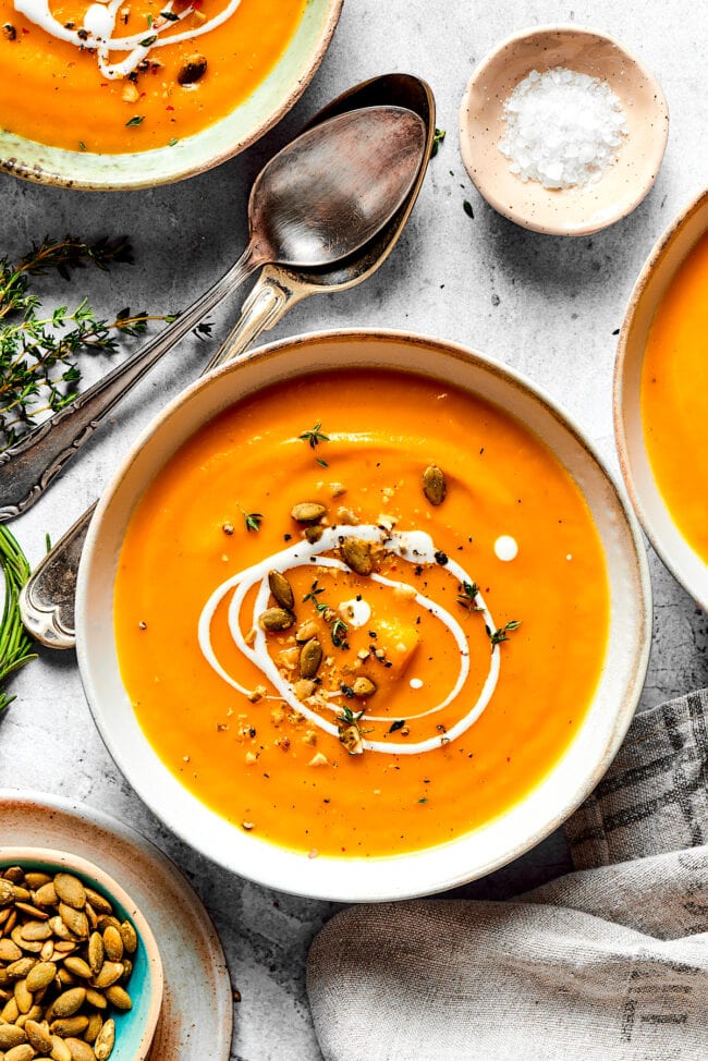 Easy Butternut Squash Soup {Healthy} - Two Peas & Their Pod