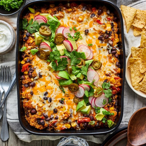 Black Bean Quinoa Enchilada Bake - Two Peas & Their Pod