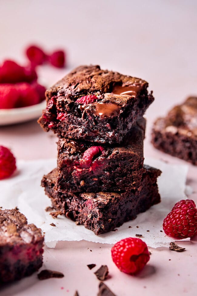 Raspberry Brownies - Two Peas & Their Pod