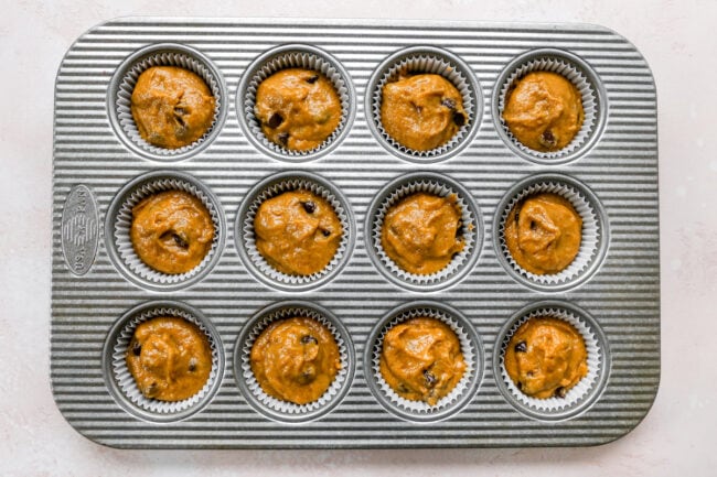 Pumpkin Chocolate Chip Muffins - Two Peas & Their Pod