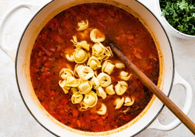 Italian Sausage Tortellini Soup - Two Peas & Their Pod