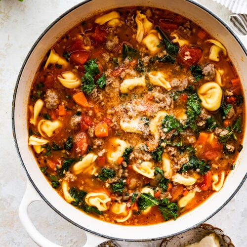 Italian Sausage Tortellini Soup - Two Peas & Their Pod